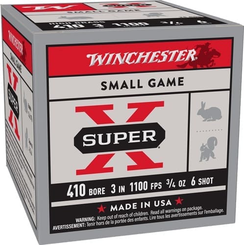 WINCHESTER SUPER-X 410 3" - 3/4OZ #6 25RD 10BX/CS