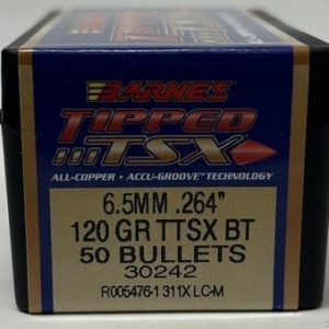 Barnes 6.5mm (.264 Dia) Reloading Bullets Copper TTSX B30242 120 Grain Boat Tail Ballistic Tip 50 Pieces