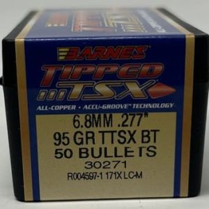 Barnes 6.8mm (.277 Dia) Reloading Bullets Copper TTSX B30271 95 Grain Boat Tail Ballistic Tip 50 Pieces
