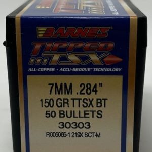 Barnes 7mm (.284 Dia) Reloading Bullets Copper TTSX B30303 150 Grain Boat Tail Ballistic Tip 50 Pieces