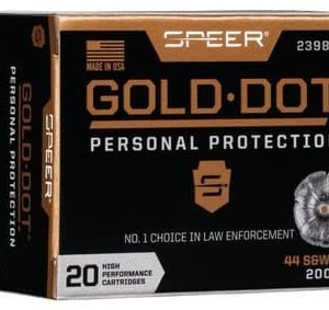 Speer 44 Special Ammunition Gold Dot 23980GD 200 Grain Gold Dot Hollow Point 20 Rounds