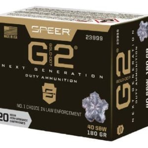 Speer 40 S&W Ammunition Gold Dot G2 23999 180 Grain Gold Dot Hollow Point 20 Rounds