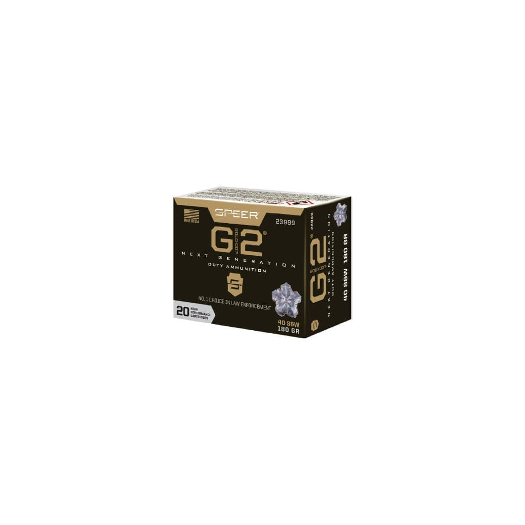 Speer 40 S&W Ammunition Gold Dot G2 23999 180 Grain Gold Dot Hollow Point 20 Rounds - Image 2