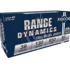 Fiocchi 38 Special Ammunition FI38A 130 Grain Full Metal Jacket 50 rounds
