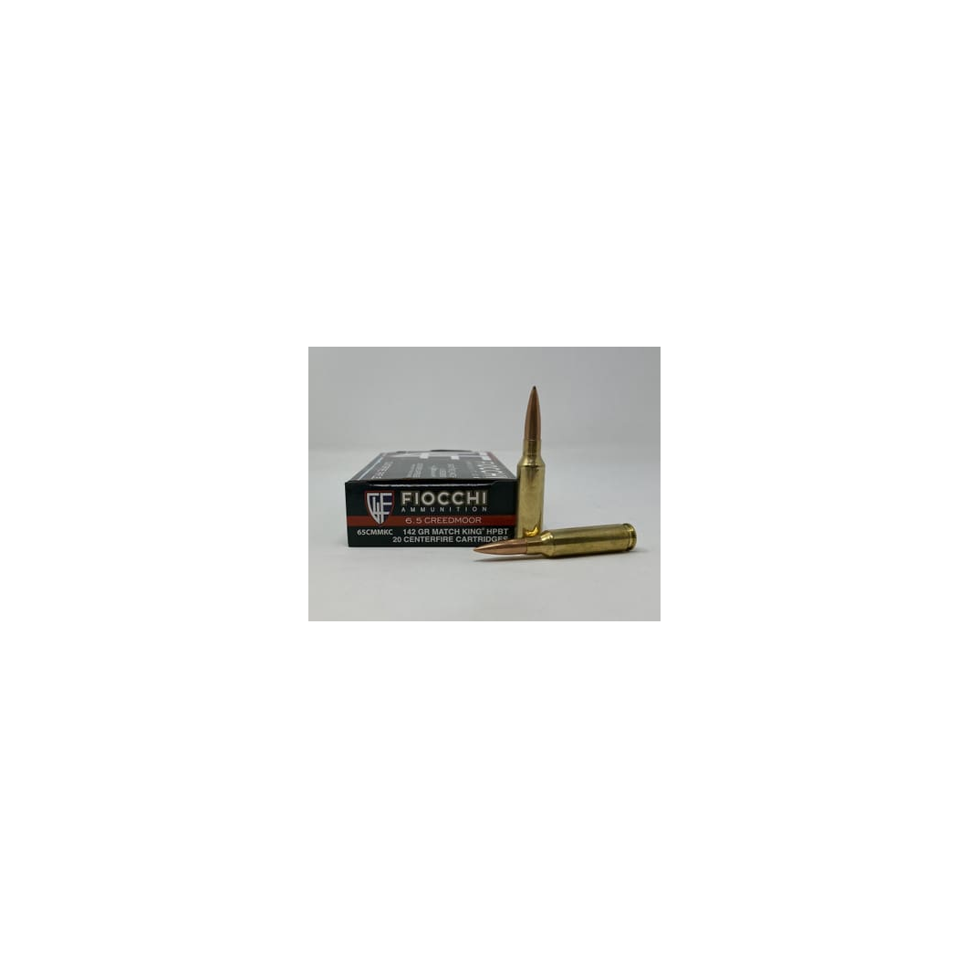 Fiocchi 6.5 Creedmoor Ammunition 65CMMKC 142 Grain Match King Hollow Point Boat Tail 20 Rounds - Image 2
