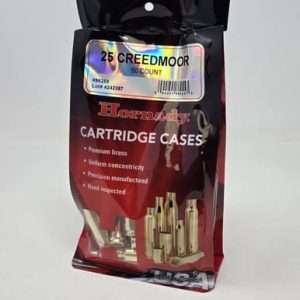 Hornady 22 Creedmoor Unprimed Reloading Brass Casings H86255 50 Pieces