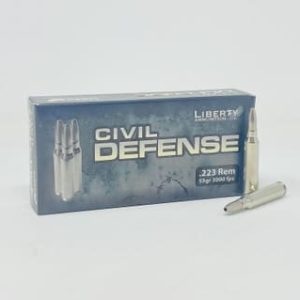 Liberty 223 Rem Ammunition Civil Defense LACD223019 55 Grain Fragmenting Hollow Point Lead-Free 20 Rounds