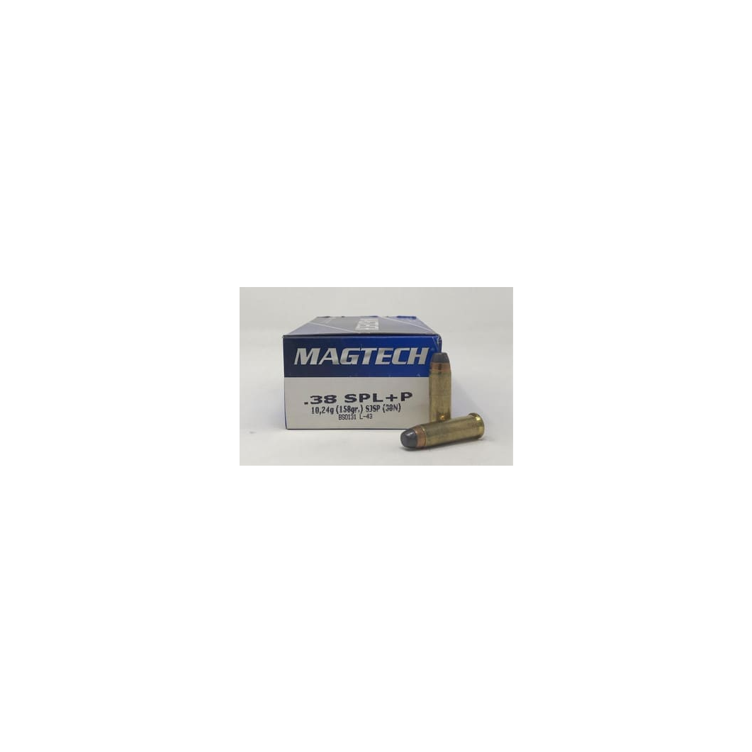 Magtech 38 Special +P Ammunition 38N 158 Grain Semi Jacketed Soft Point Flat Nose 50 Rounds - Image 2