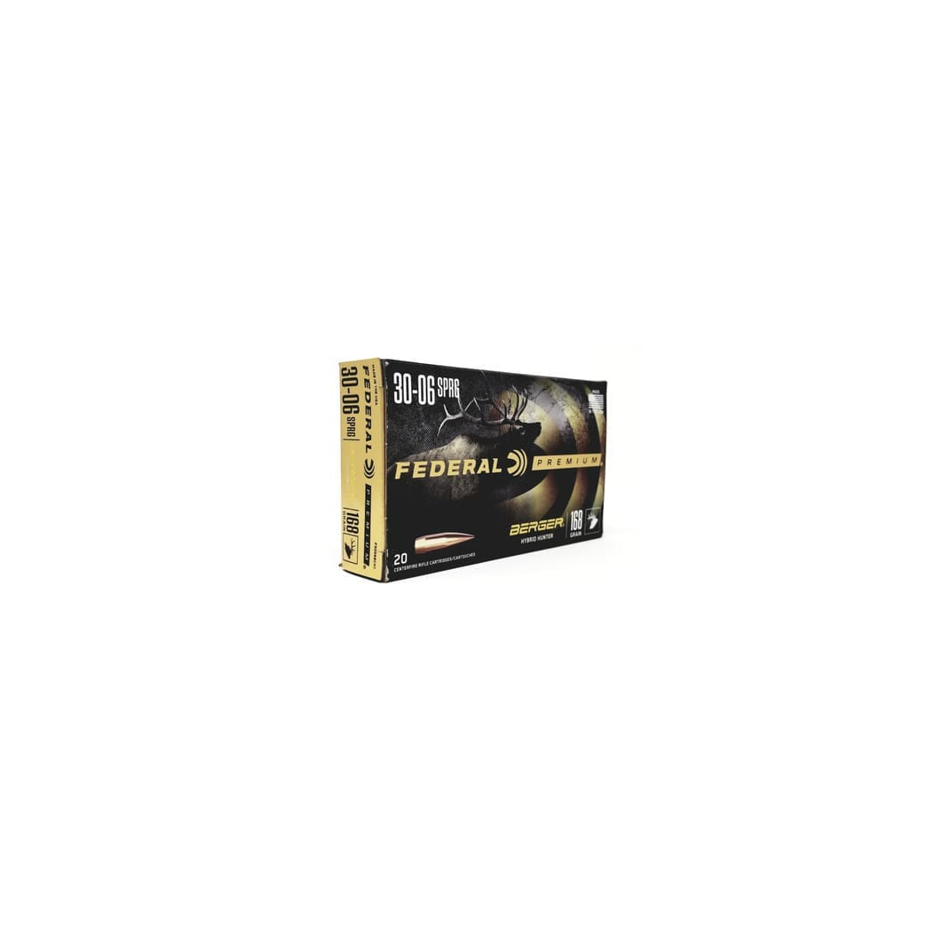 Federal 30-06 Ammunition P3006BCH1 168 Grain Berger Hybrid Hunter 20 Rounds - Image 2