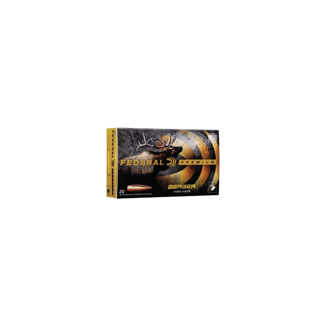 Federal 300 Win Short Mag Ammunition P300WSMBCH1 185 Grain Berger Hybrid Hunter 20 Rounds - Image 2