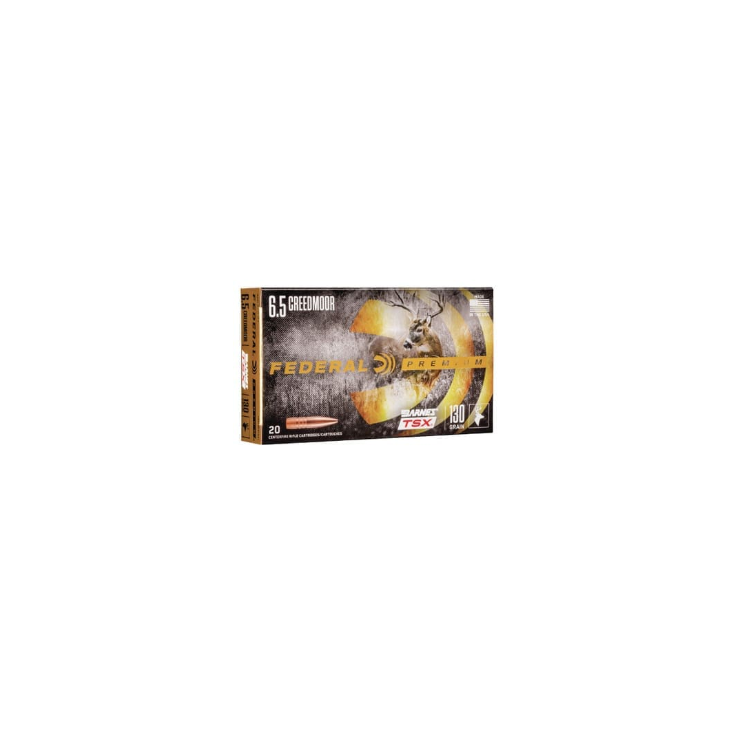Federal 6.5 Creedmoor Ammunition P65CRDBTSX1 130 Grain Barnes Triple-Shock X Hollow Point 20 Rounds - Image 2