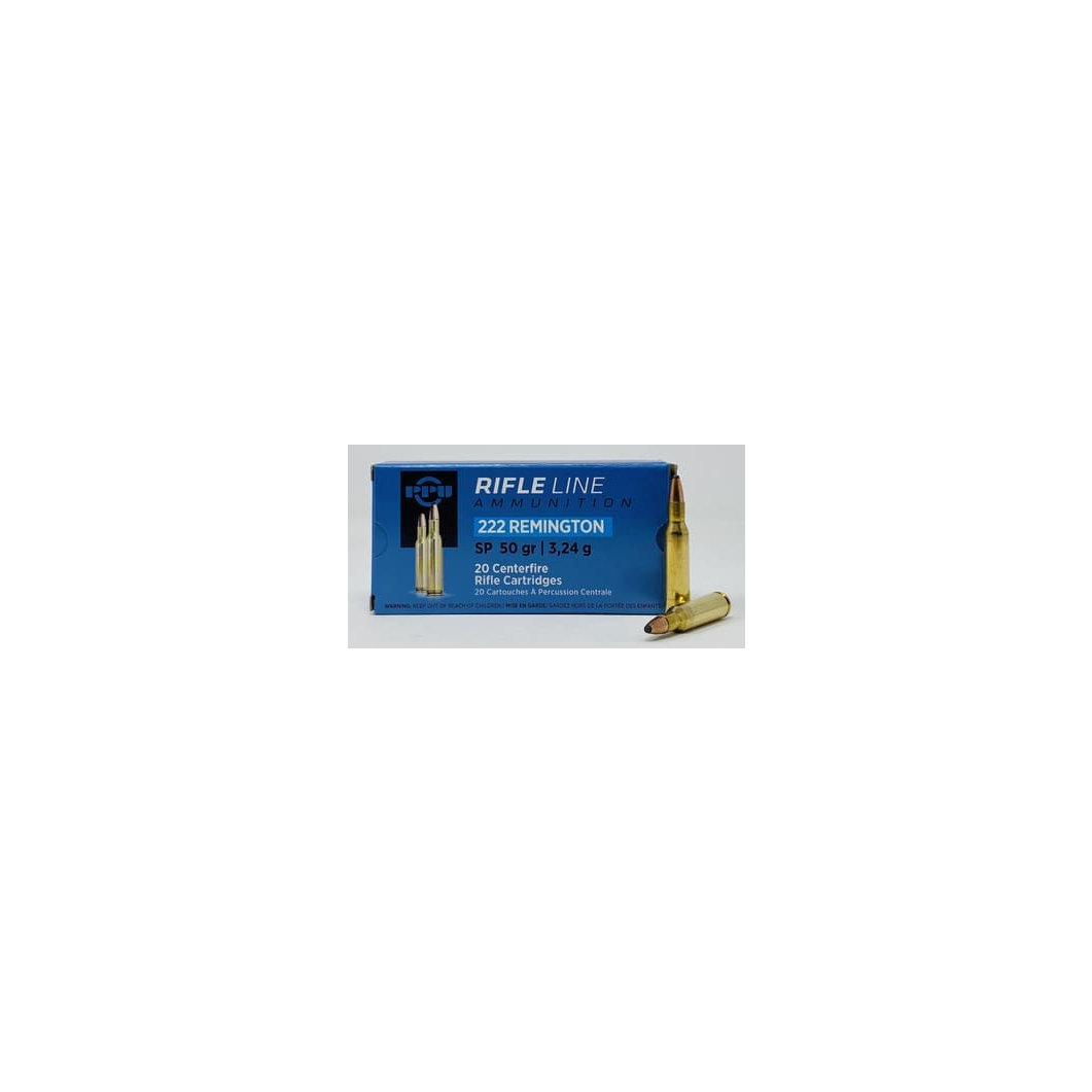 Prvi PPU 222 Rem Ammunition PP222 50 Grain Soft Point 20 Rounds - Image 2