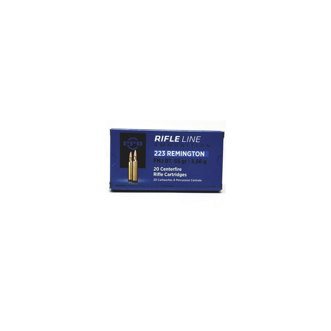 Prvi PPU 223 Rem Ammunition Standard Rifle PP223F1 55 Grain Full Metal Jacket 20 Rounds - Image 2