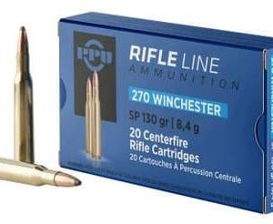 Prvi PPU Standard Rifle 270 Winchester Ammunition PP2701 130 Grain Soft Point 20 Rounds