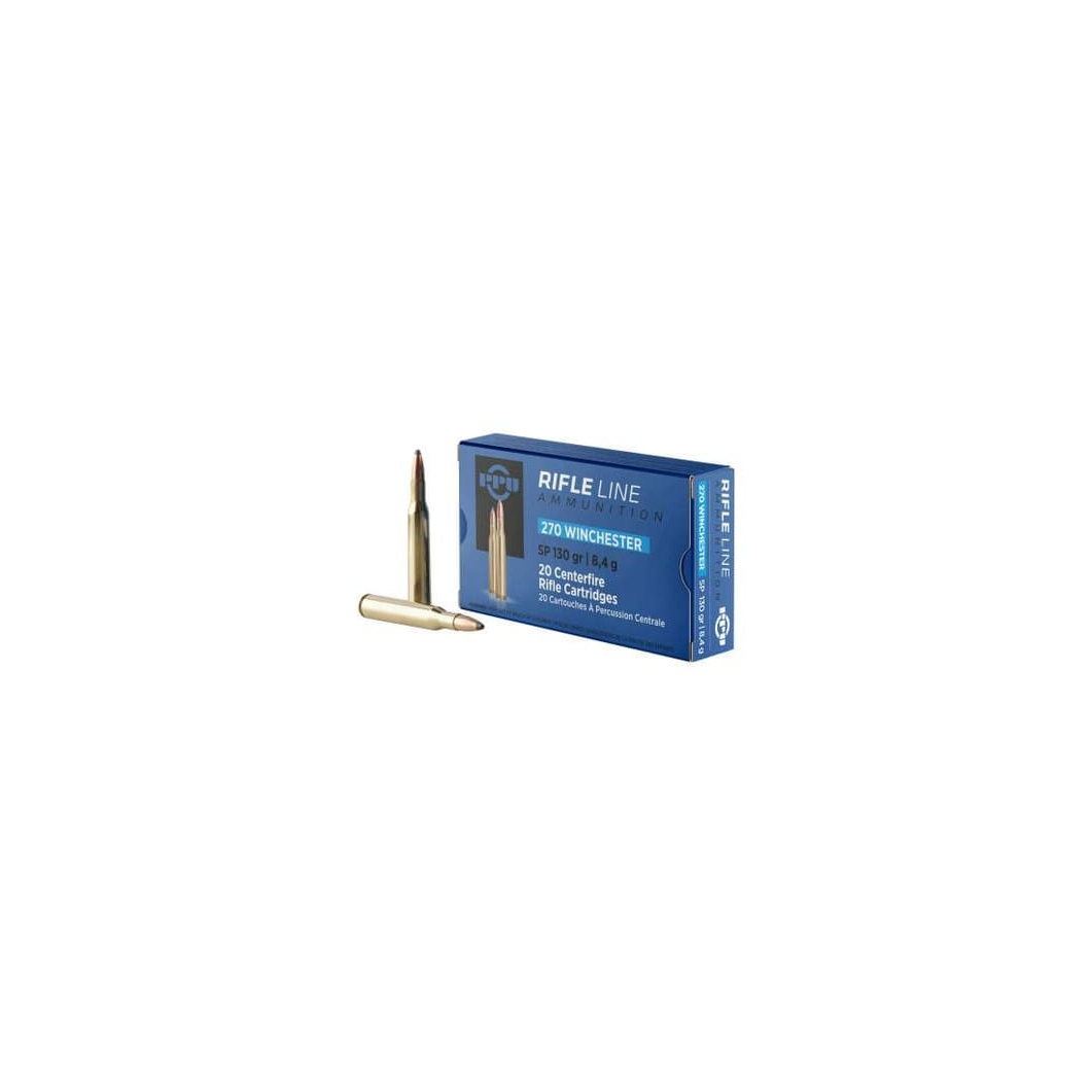 Prvi PPU Standard Rifle 270 Winchester Ammunition PP2701 130 Grain Soft Point 20 Rounds - Image 2