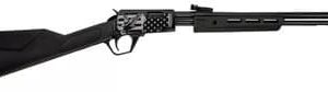 Rossi USA Gallery 22 RP2218SY-EN18 18" 15+1 .22LR Pump Action Black Synthetic Engraved Eagle & US Flag