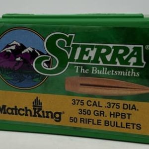 Sierra 375 Cal (.375 Dia) Reloading Bullets Matchking SRAA9350T 350 Grain Hollow Point Boat Tail 50 Pieces