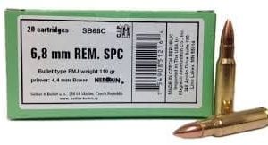 Sellier & Bellot 6.8mm Remington SPC Ammunition 110 Grain Full Metal Jacket 20 rounds