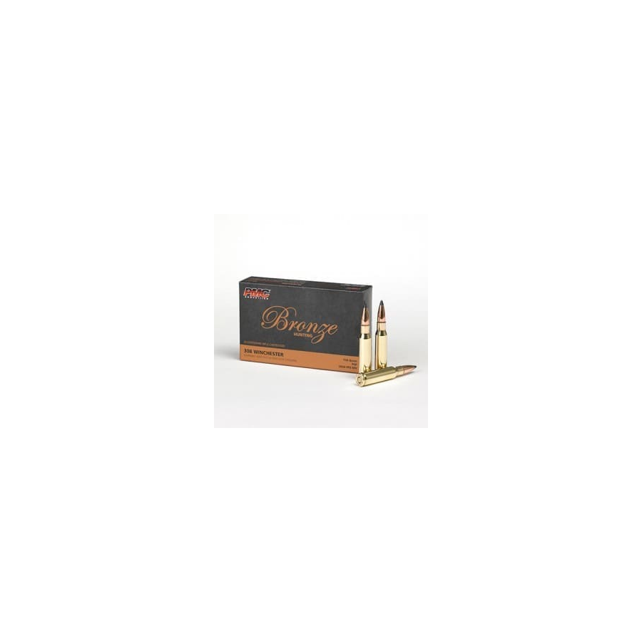 PMC Bronze .308 Winchester Rifle Ammo - 150 Grain | SP | 20rd Box - Image 2