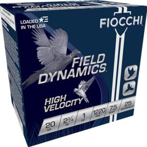 FIOCCHI 20GA 2.75" 1OZ #7.5 - 1220FPS 25RD 10BX/CS