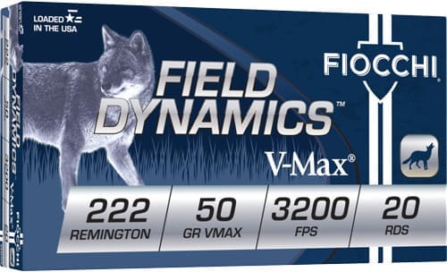 FIOCCHI 222 REM 50GR V-MAX - 20RD 10BX/CS