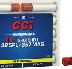 CCI SHOTSHELL 38/357 84GR - #4 SHOT 10RD 20BX/CS