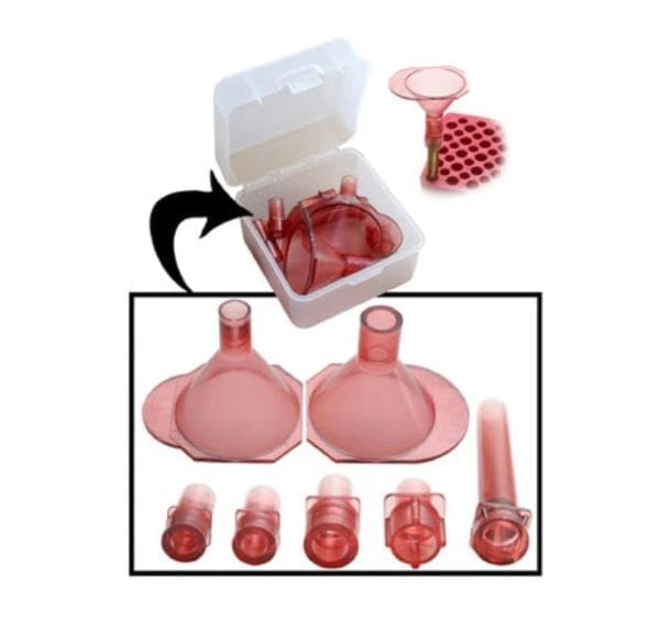 MTM POWDER FUNNEL KIT 17 TO - 500 S&W CLEAR RED