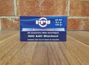 Prvi PPU 300 AAC Blackout Ammunition PP300BH 125 Grain Hollow Point Boat Tail 20 Rounds