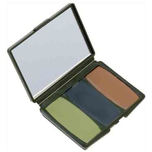 HS FACE PAINT WOODLAND CAMO - COMPAC - GREEN BLACK BROWN