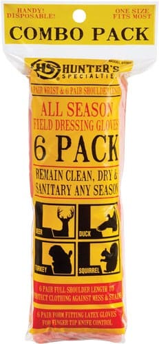 HS FIELD DRESSING GLOVES - 6 PACK COMBO SHOULDER/WRIST