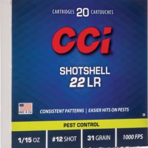 CCI SHOTSHELL 22LR 31GR #12 - SHOT 1000FPS 20RD 100BX/CS