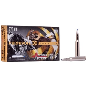 FEDERAL 270 WIN 136GR TERMINAL - ASCENT 20RD 10BX/CS