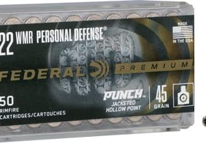 FEDERAL PUNCH 22WMR 45GR JHP - 50RD 60BX/CS