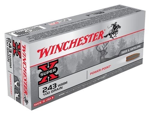 WINCHESTER SUPER-X 243 WSSM - 100GR POWER POINT 20RD 10BX/CS