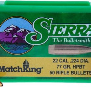 SIERRA BULLETS .22 CAL .224 - 77GR HPBT 50CT