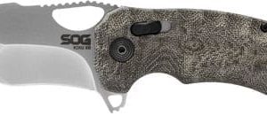 SOG KNIFE KIKU XR SATIN - 3" PLAIN EDGE SATIN/GRAY