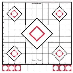 B/C TARGET SHOOT-N-C 12" - WHITE/BLACK SIGHT-IN 5 TARGETS