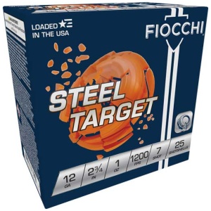 FIOCCHI STEEL 12GA 2.75" - 1OZ #7 1200FPS 250RD CASE LOT