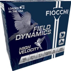 FIOCCHI 16GA 2.75" 1-1/8OZ #5 - 1300FPS 25RD 10BX/CS