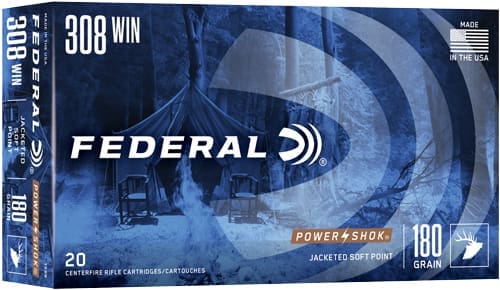 FEDERAL POWER-SHOK 308 WIN - 180GR SP 20RD 10BX/CS