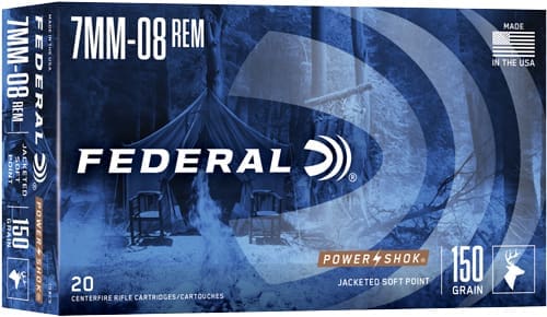 FEDERAL POWER-SHOK 7MM-08 REM - 150GR SP 20RD 10BX/CS