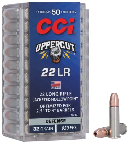 CCI UPPERCUT 22LR 32GR JHP - 950FPS 50RD 100BX/CS