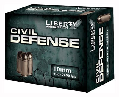 LIBERTY CIVIL DEFENSE 10MM - 60GR HP 20RD 10BX/CS