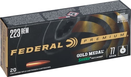 FEDERAL GOLD MEDAL 223 REM - 77GR MATCHKING 20RD 10BX/CS