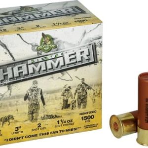 HEVI-SHOT HEAVY HAMMER 12GA - 3" 1-1/4OZ #2 25RD 10BX/CS