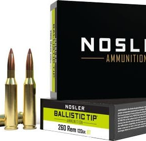 NOSLER 260 REM 120GR - BALLISTIC TIP 20RD 10BX/CS