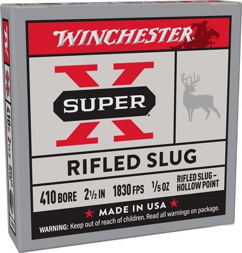 WINCHESTER SUPER-X 410 2.5" - 1/5OZ RIFLED SLUG 5RD 50BX/CS