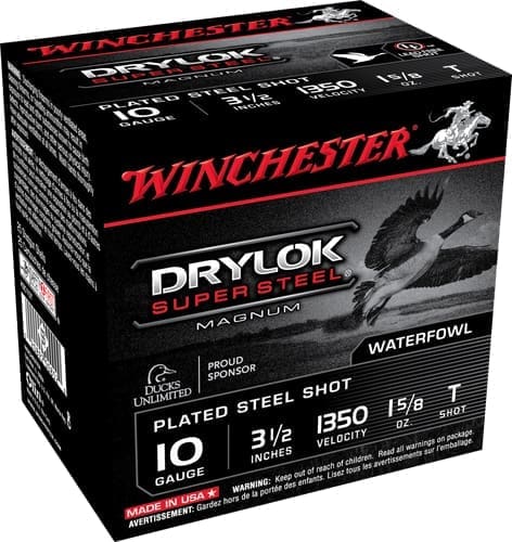 WINCHESTER DRYLOK 10GA 3.5" - 1-5/8OZ #T 1350FPS 25RD 10BX/C