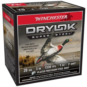 WINCHESTER DRYLOK 20GA 3" 1OZ - #2 1330FPS 25RD 10BX/CS