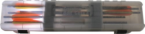 MTM CROSSBOLT CASE HOLDS 12 - BOLTS UP TO 23" CLEAR SMOKE